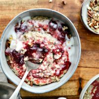 Cranberry Orange Steel Cut Oats l SimplyScratch.com l SimplyScratch.com #breakfast #leftovers #steelcut #oats #recipe #cranberry #orange #leftovercranberryrelish