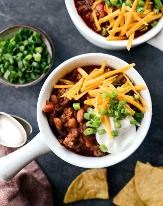 Easy Loaded Chili l SimplyScratch.com #quick #chilirecipe #easy #bestchilirecipe #homemade #chili #beanchili #beefchili #onepotchili