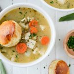 Homemade Turkey Pot Pie Soup l SimplyScratch.com #homemade #turkey #potpie #soup #leftover #fromscratch #thanksgiving #leftovers