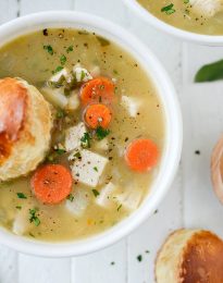 Homemade Turkey Pot Pie Soup l SimplyScratch.com #homemade #turkey #potpie #soup #leftover #fromscratch #thanksgiving #leftovers