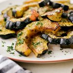 Parmesan Herb Roasted Acorn Squash l SimplyScratch.com #fall #squash #roasted #sidedish #thanksgiving #easy #holiday #recipe