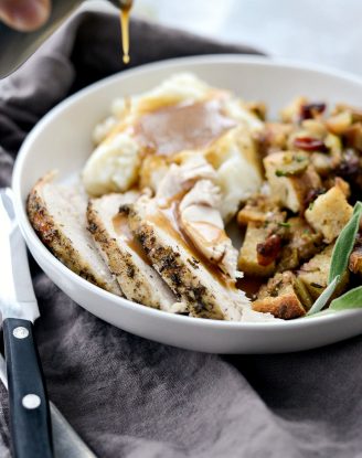 Slow Cooker Turkey Breast l SimplyScratch.com #turkey #slowcooker #thanksgiving #recipe #gravy #turkeybreast #holiday