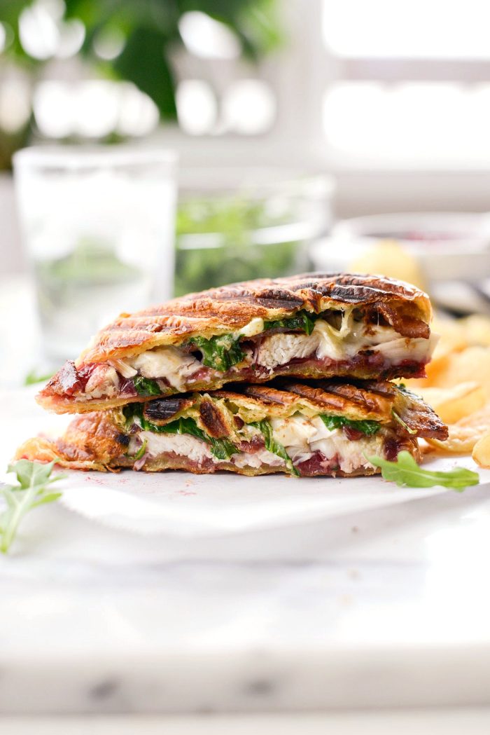 Turkey Cranberry Croissant Panini in Thanksgiving Leftover Recipes