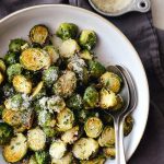 Air Fryer Brussels Sprouts l SimplyScratch.com #sidedish #airfried #airfryer #easy #fast #holiday #brussels #sprouts
