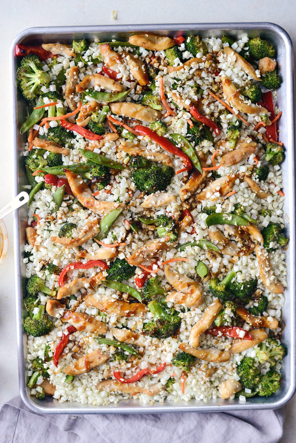 Sheet Pan Teriyaki Chicken and Cauliflower Rice Simply Scratch