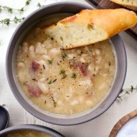 White Bean and Ham Soup l SimplyScratch.com #leftover #ham #hambone #soup #whitebean #bean #homemade #fromscratch