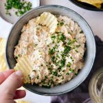 Caramelized Onion Dip l SimplyScratch.com #superbowl #chipdip #onion #caramelized #frenchonion #wineindip #party #appetizer