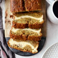 Cheesecake Banana Bread l SimplyScratch.com #cheesecake #bananabread #homemade #easy #fromscratch #banana #quickbread