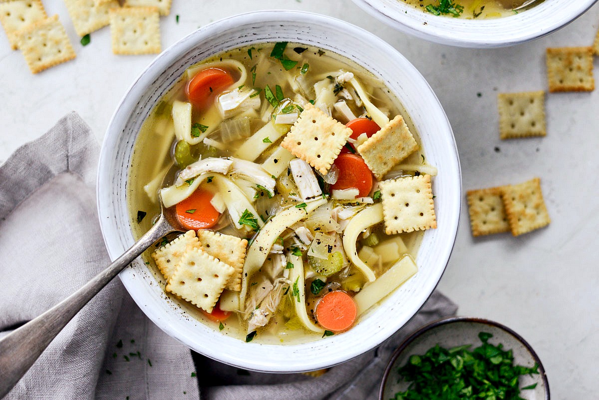 Homemade Chicken Noodle Soup (from scratch!)