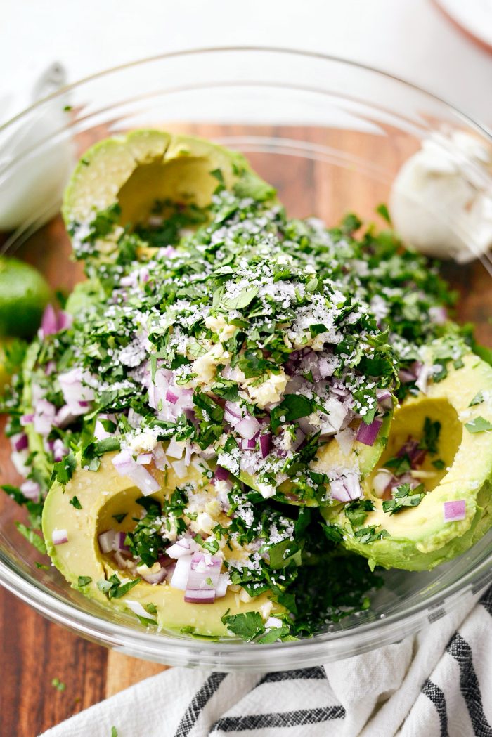 add onion, garlic, cilantro, salt