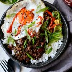 Korean BBQ Beef Bowls l SimplyScratch.com #beef #korean #bbq #bowl #egg #rice