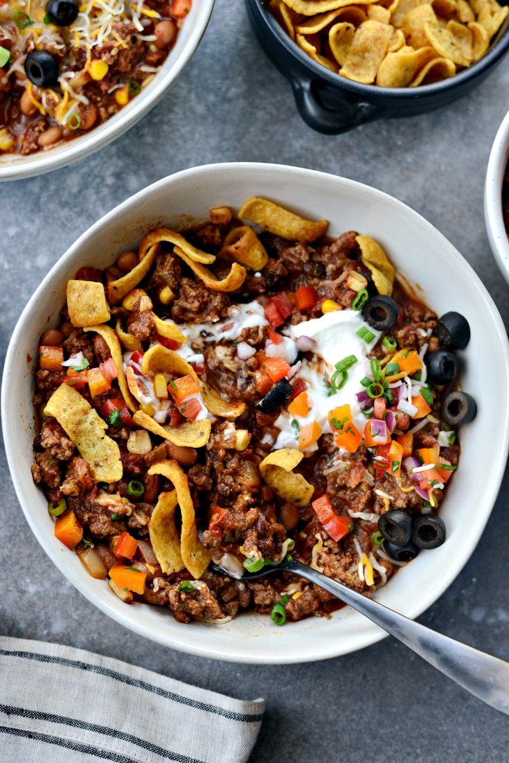 Slow Cooker Taco Chili Just scrape Karinokada