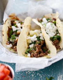 Easy Beef Street Tacos l SimplyScratch.com #beef #steak #streettaco #taco #tacotuesday #corntaco