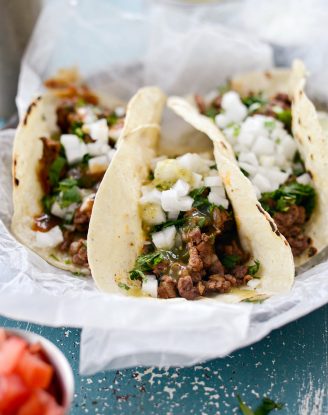 Easy Beef Street Tacos l SimplyScratch.com #beef #steak #streettaco #taco #tacotuesday #corntaco