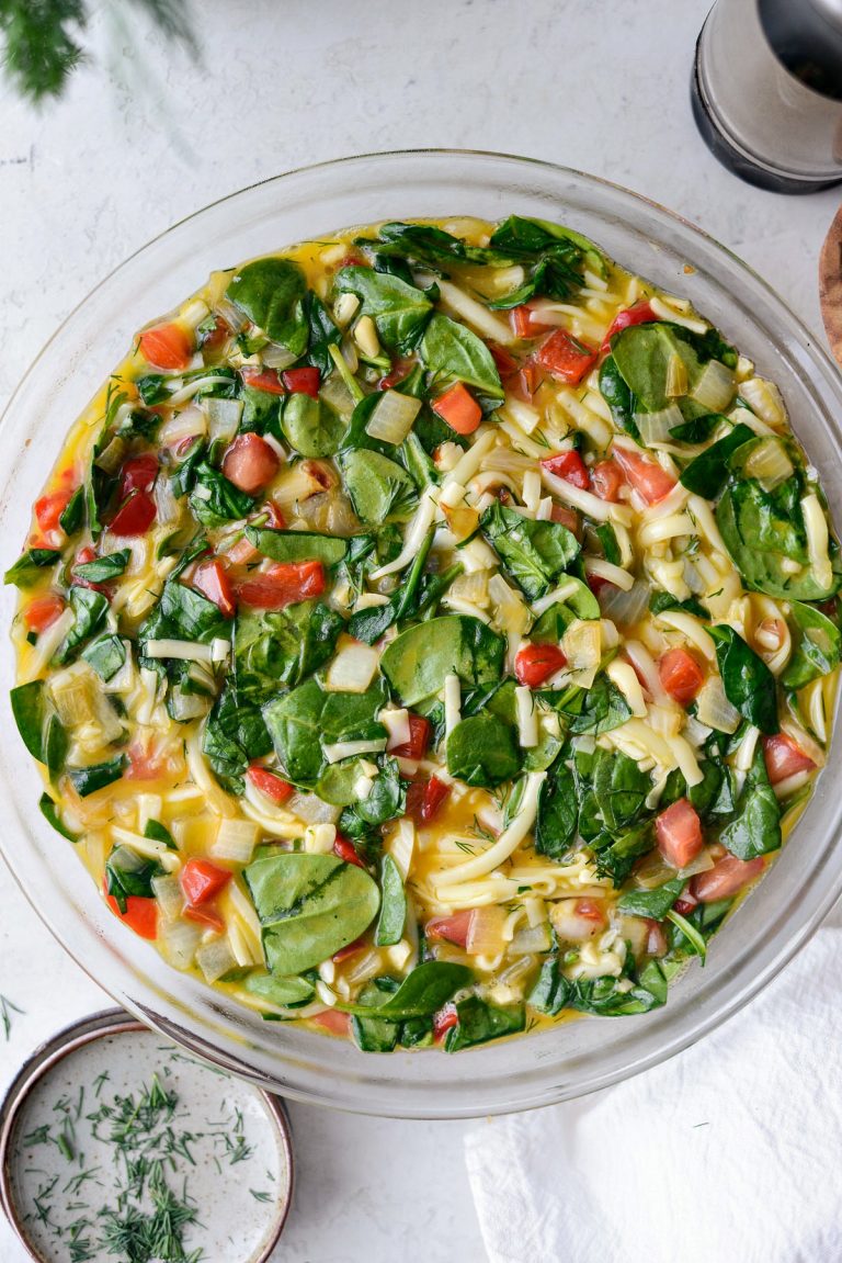 Tomato Spinach and Feta Crustless Quiche Simply Scratch
