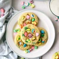 Lucky Charms Cookies l SimplyScratch.com ##luckycharms #cookies #stpatricksday #recipe #treat #schoolparty #baking