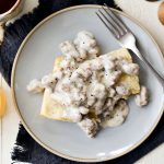 Turkey Breakfast Sausage Gravy l SimplyScratch.com #turkey #sausage #breakfast #gravy #homemade #easy #brunch