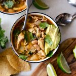 White Bean Chicken Poblano Stew l SimplyScratch.com #beans #chicken #stew #healthy #easy #ww #mexican #lowpointrecipe