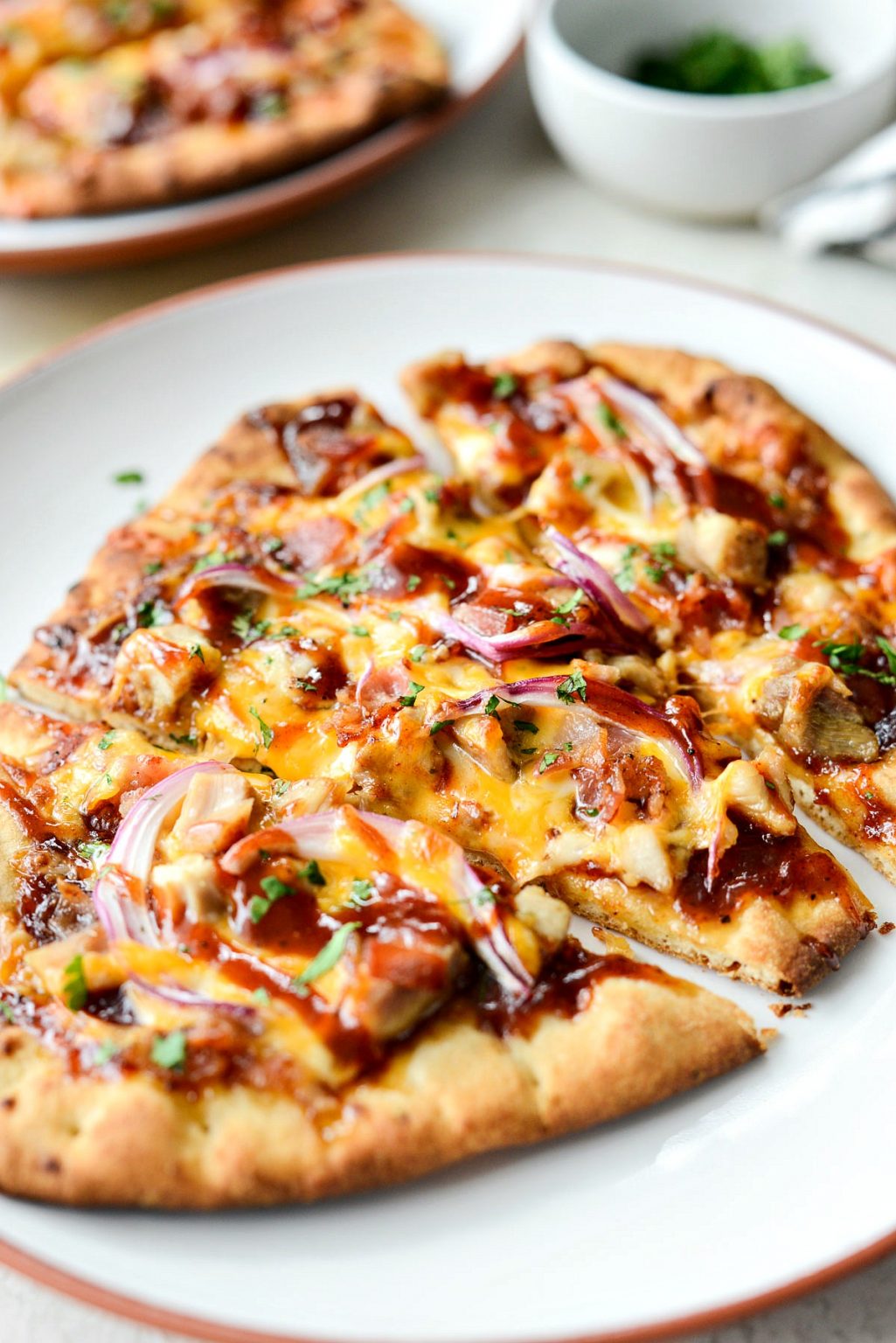 BBQ Chicken Naan Pizzas Simply Scratch