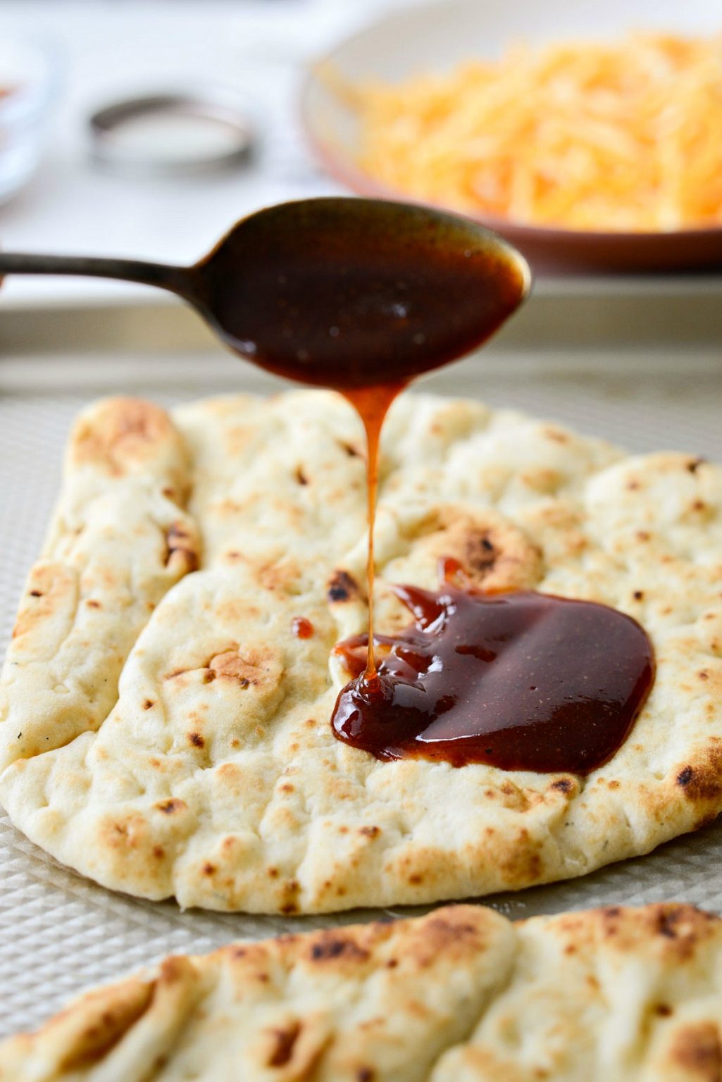 BBQ Chicken Naan Pizzas Simply Scratch