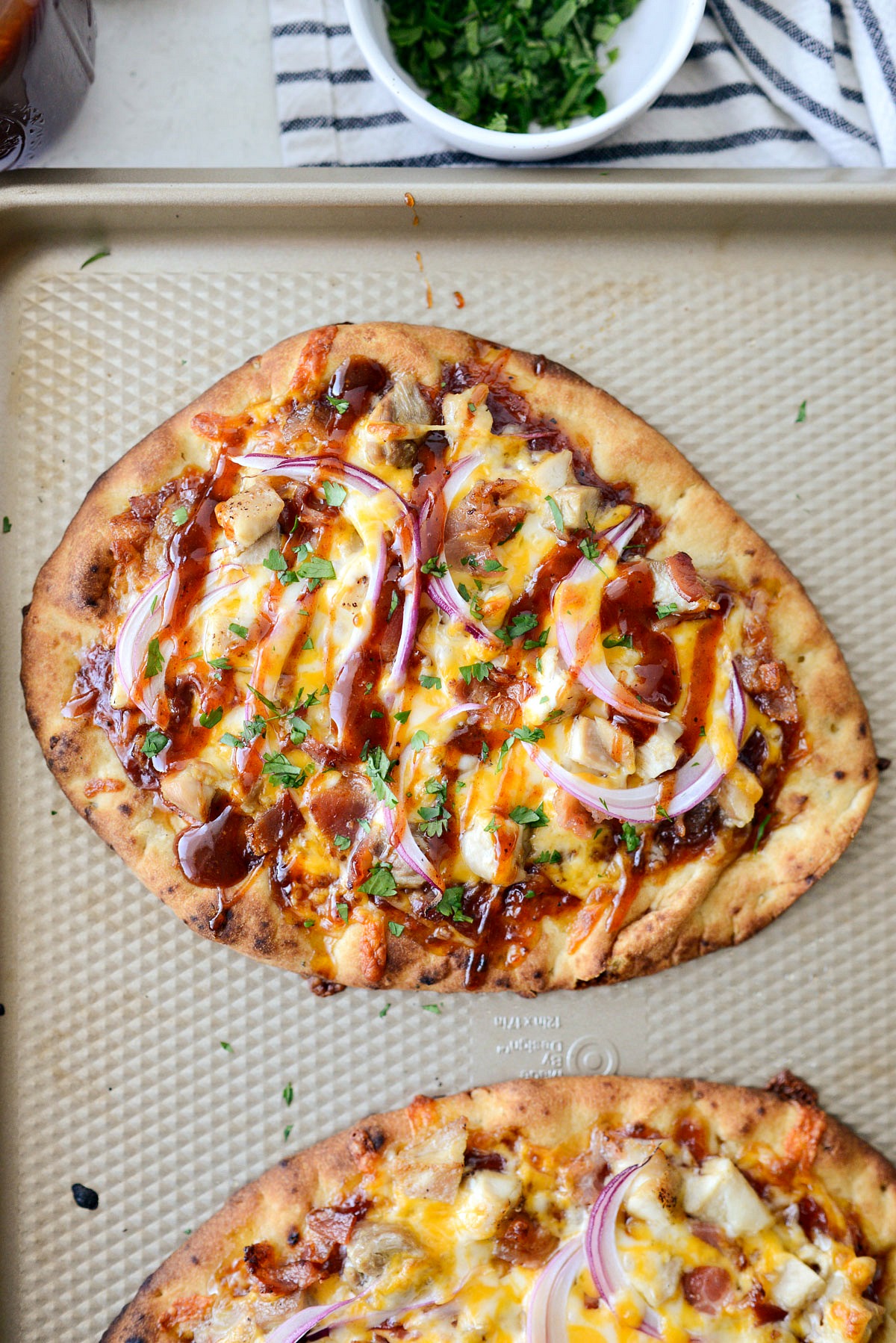 BBQ Chicken Naan Pizzas Simply Scratch