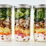 Everyday Mason Jar Salad l SimplyScratch.com #mealprep #salad #masonjar #jarsalad #lowpoint #ww #lowfat