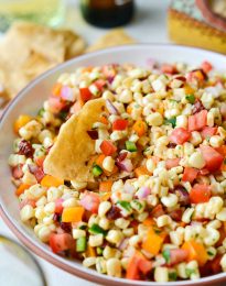 Smoky Chipotle Corn Salsa l SimplyScratch.com #chipotle #corn #salsa #appetizer #snack