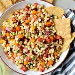 Smoky Chipotle Corn Salsa l SimplyScratch.com #chipotle #corn #salsa #appetizer #snack