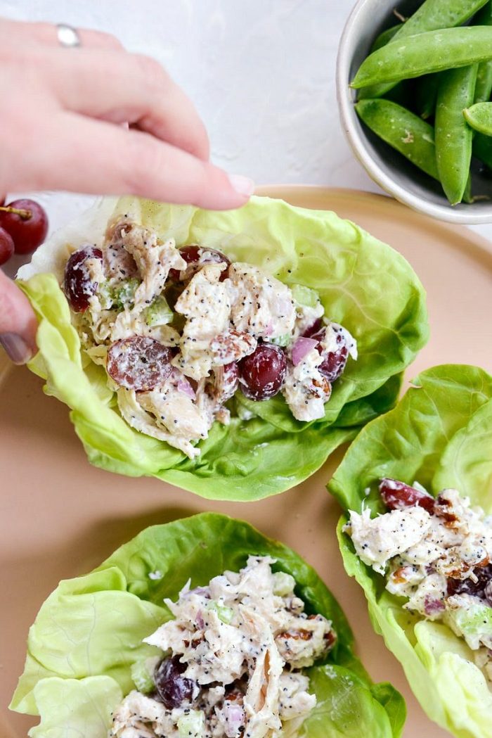 Greek Yogurt Chicken Salad with Grapes and Pecans