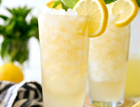 crushed ice with lemon shandy refresher