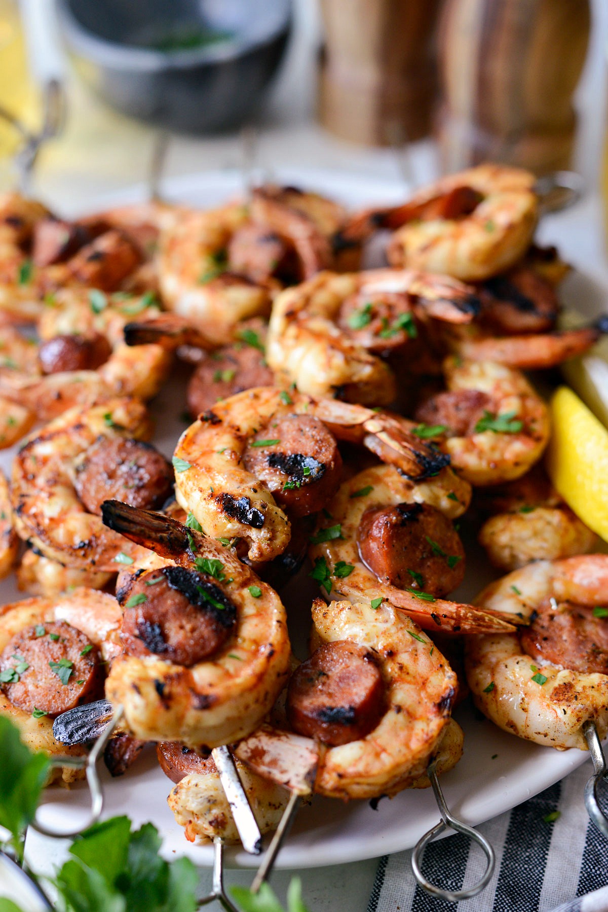 Cajun Shrimp and Andouille Skewers Simply Scratch