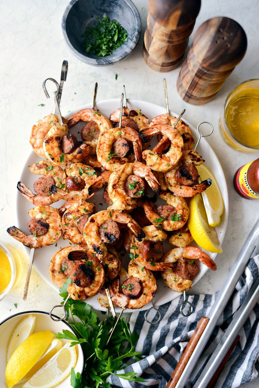 Cajun Shrimp and Andouille Skewers Simply Scratch
