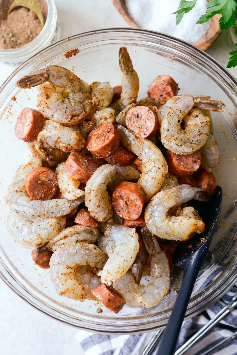 Cajun Shrimp and Andouille Skewers Simply Scratch