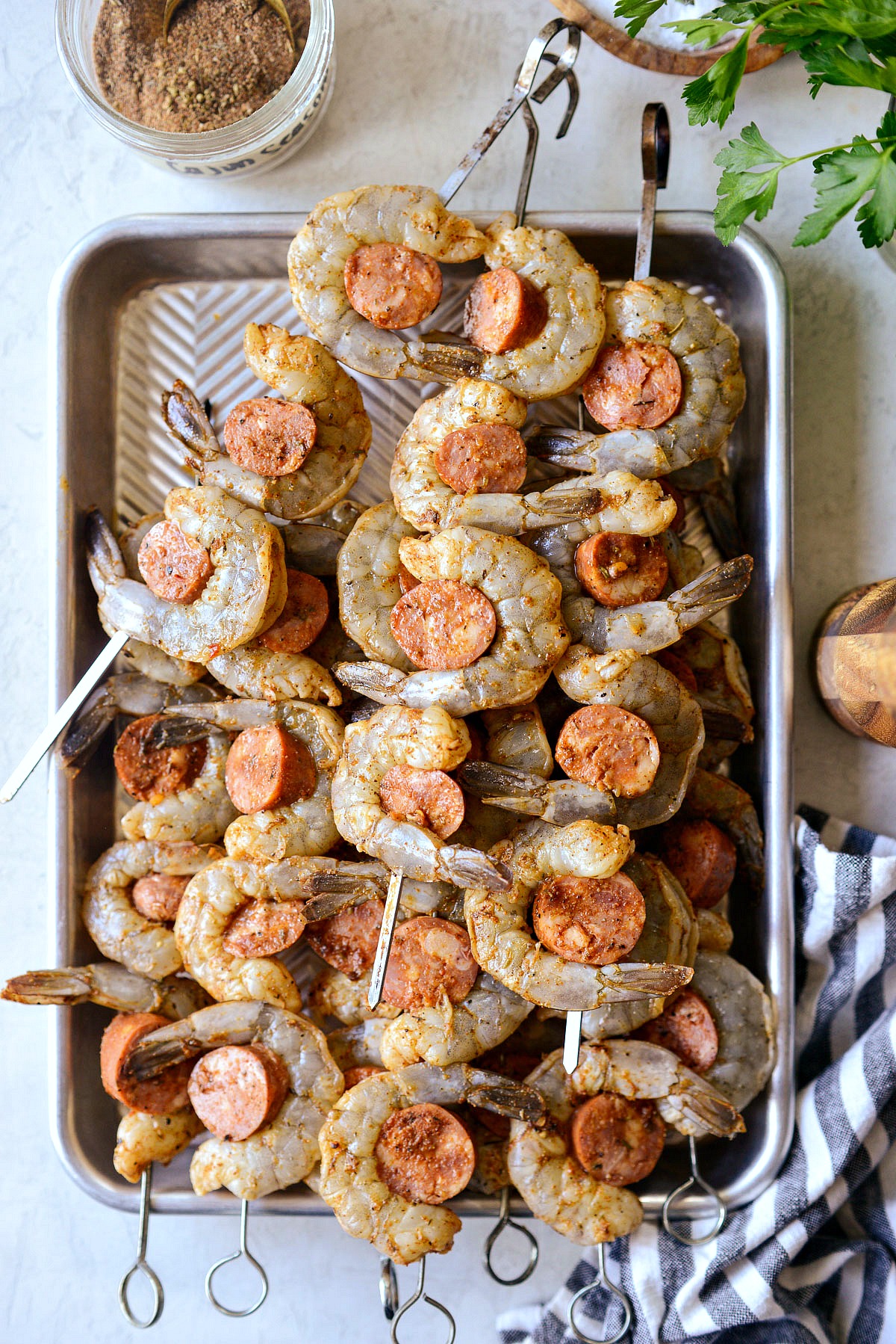 Cajun Shrimp and Andouille Skewers Simply Scratch