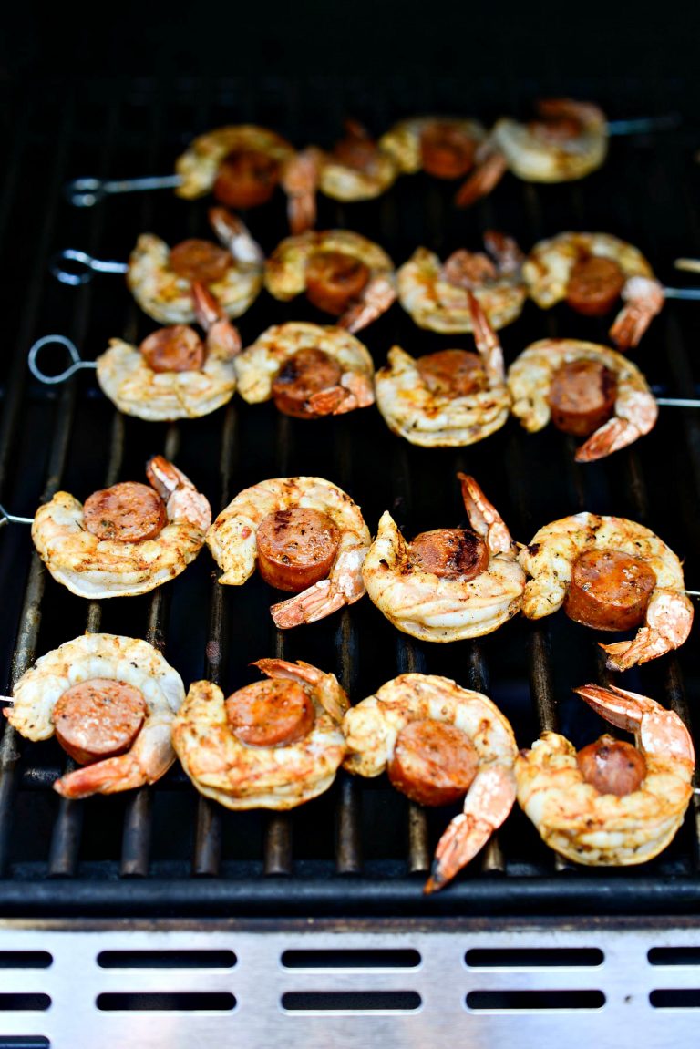 Cajun Shrimp and Andouille Skewers Simply Scratch