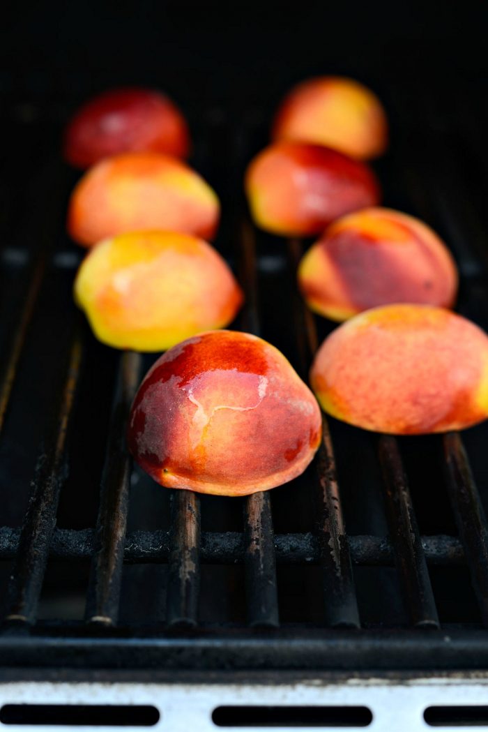 grilling peaches