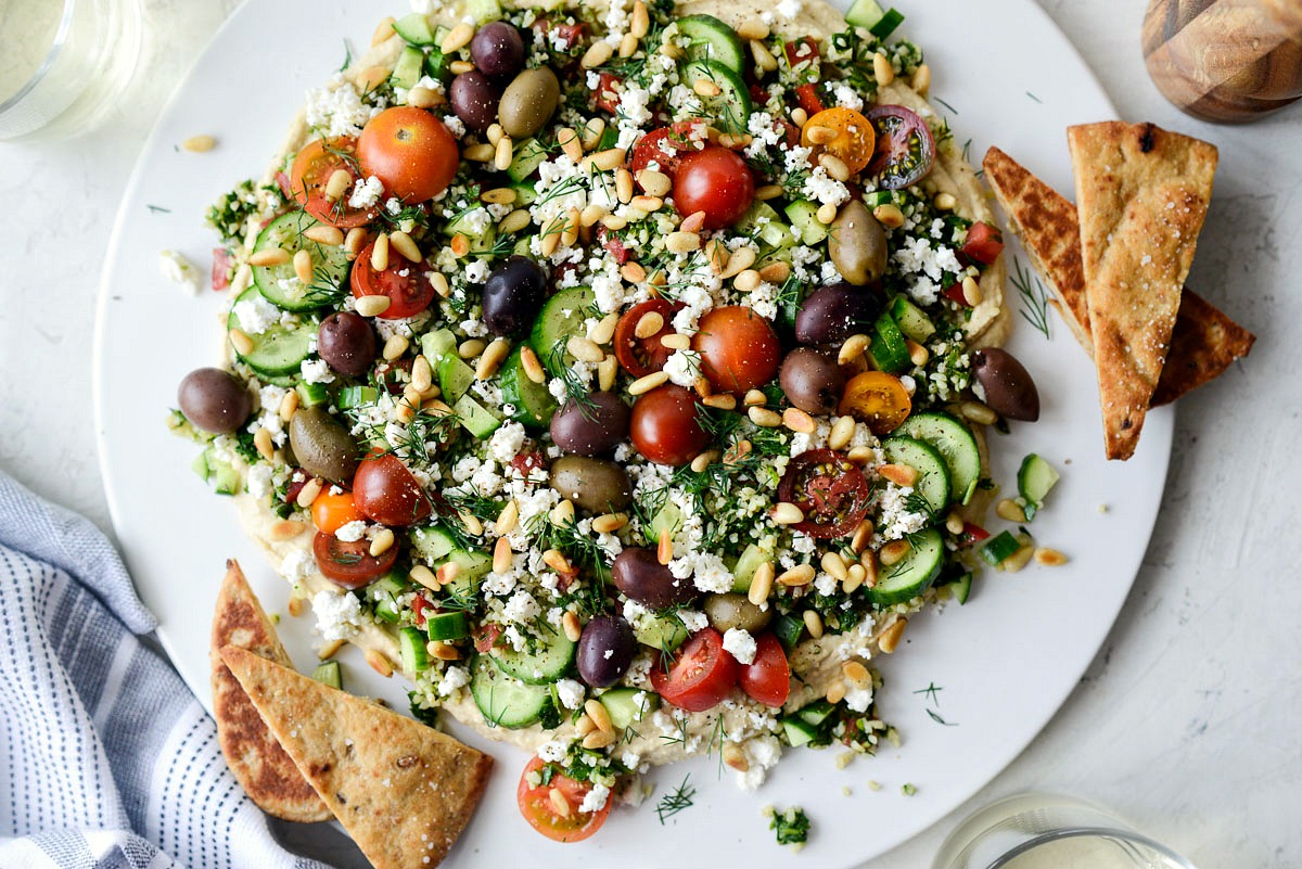 7Layer Loaded Hummus Dip Simply Scratch