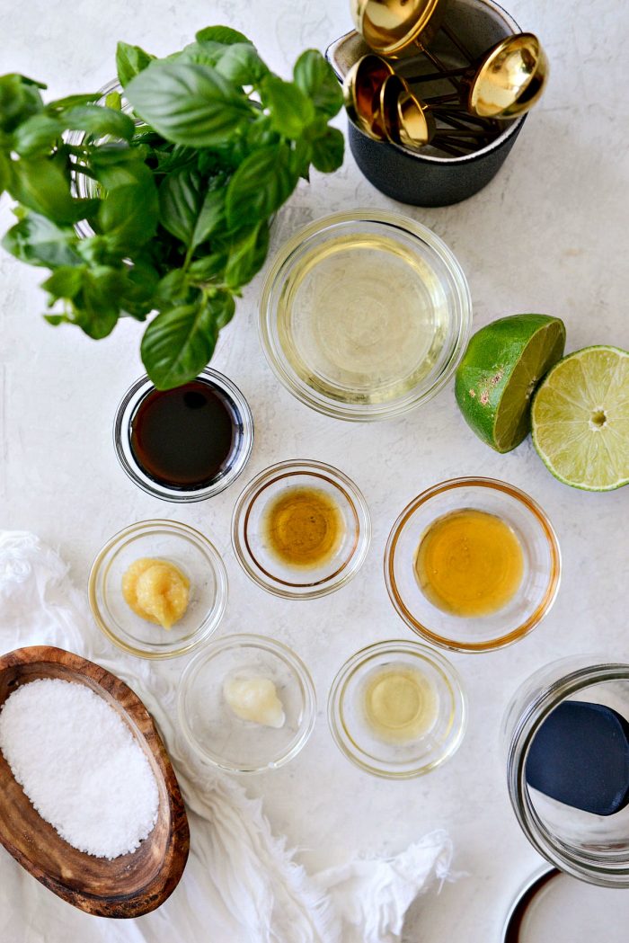 Basil Ginger dressing ingredients