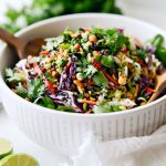 Asian Cabbage Slaw with Basil Ginger Dressing