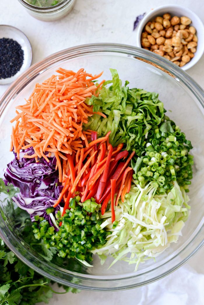 ingredients prepped and in a large glass mixing bowl