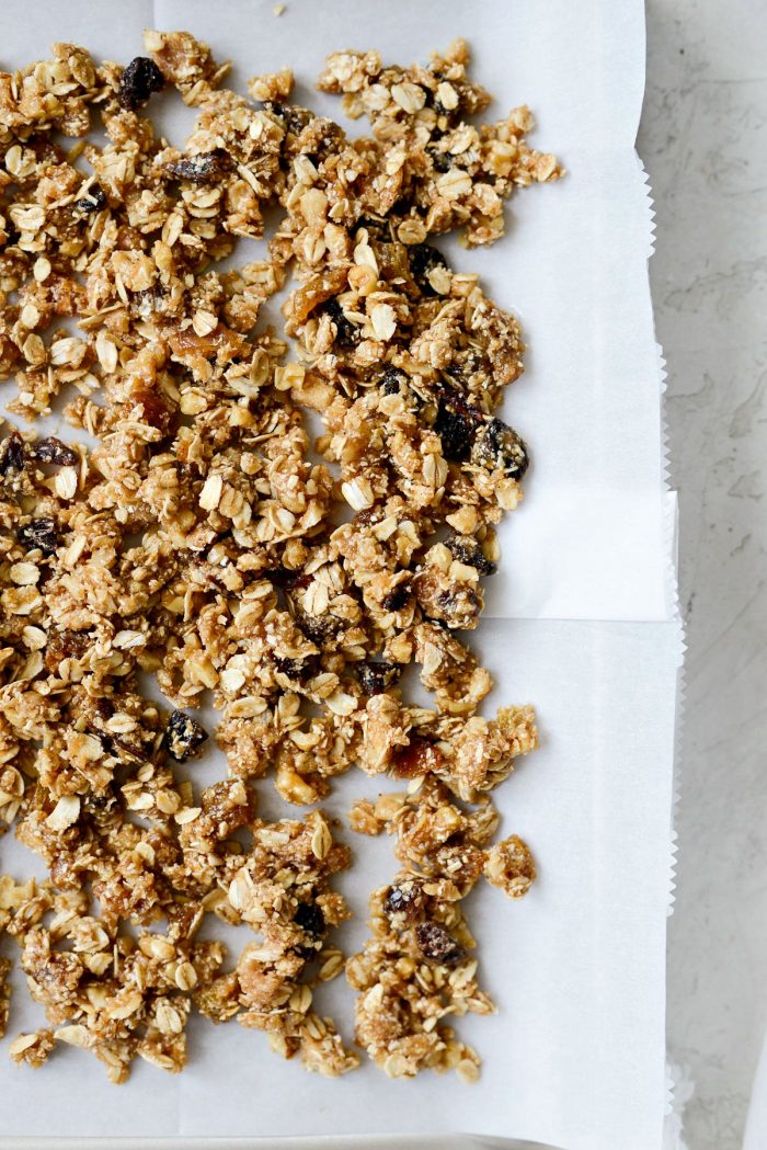 spread crumble mixture onto pan