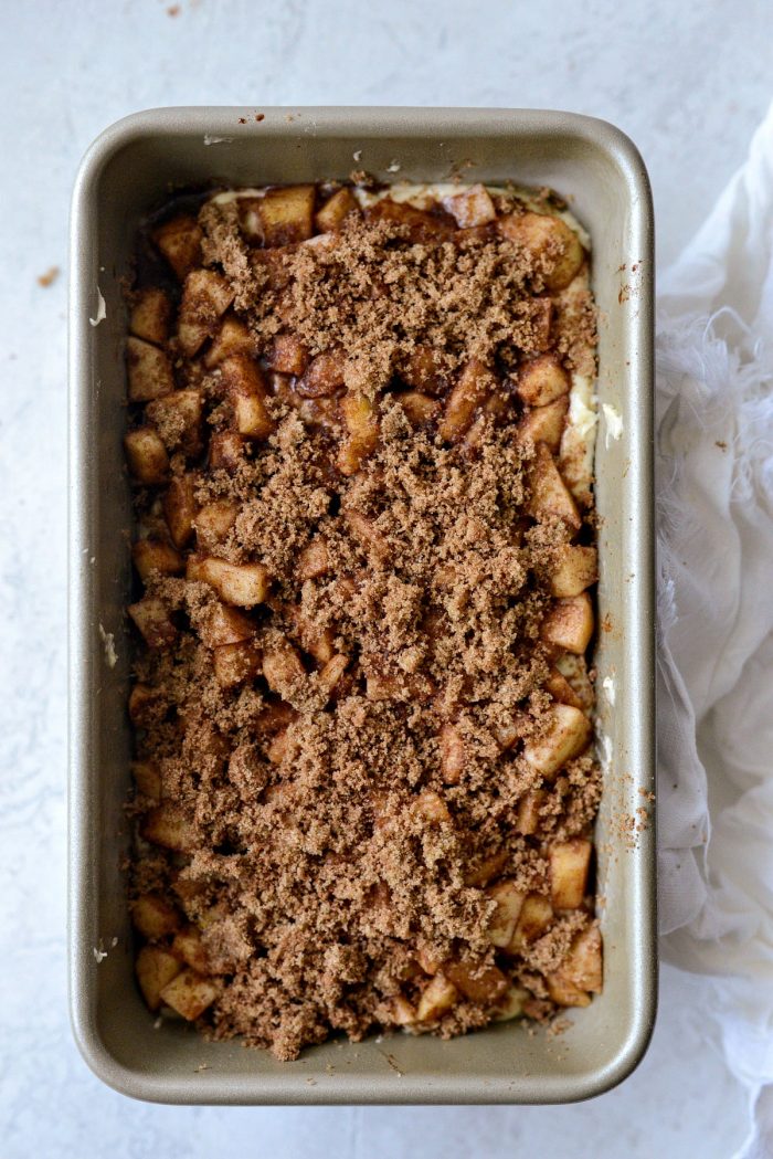 dutch apple fritter bread before baking