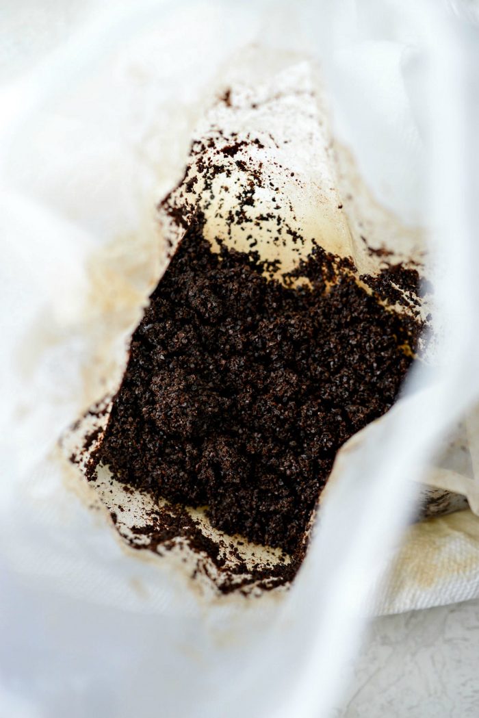 leftover coffee grounds