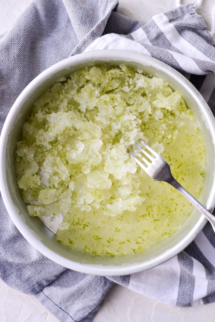 use a fork to scrape up the icy granita