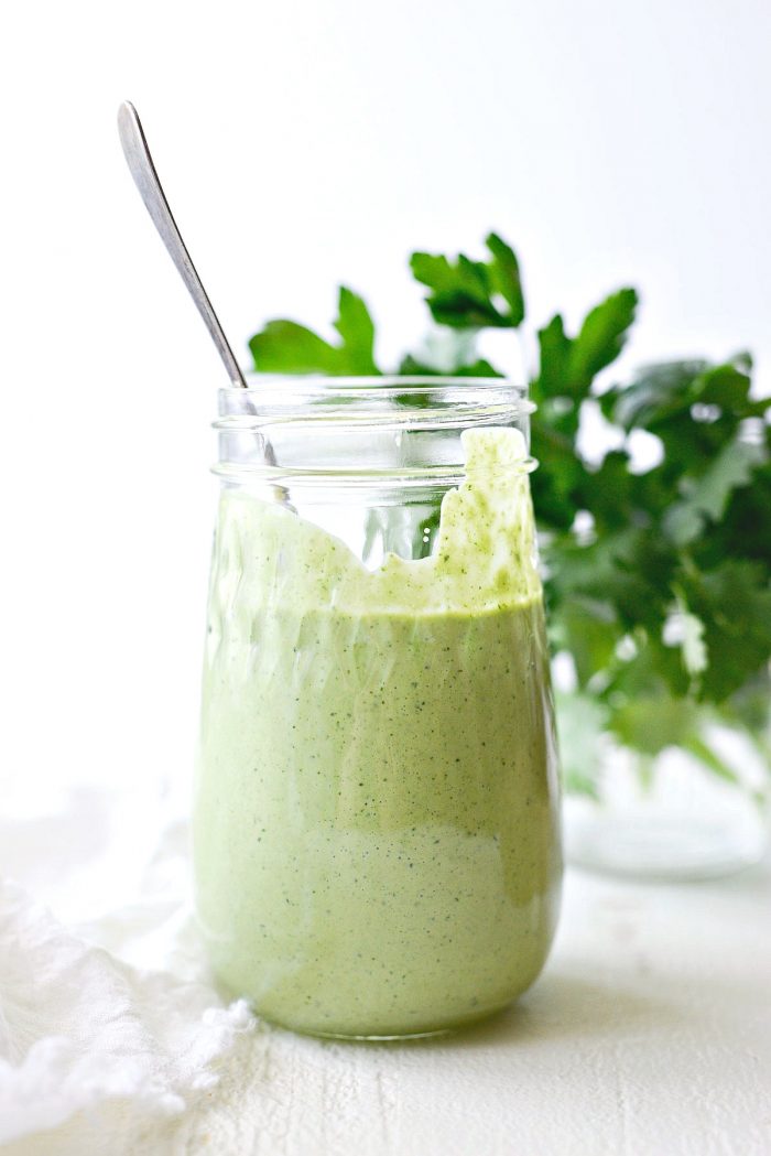 greek yogurt Green Goddess salad dressing