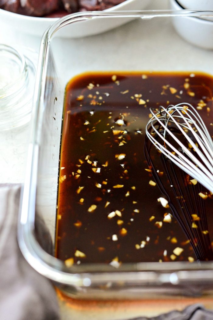 marinade whisked in shallow dish