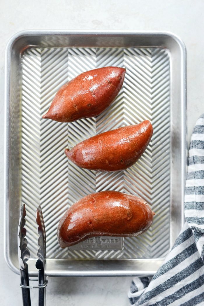 oiled sweet potatoes