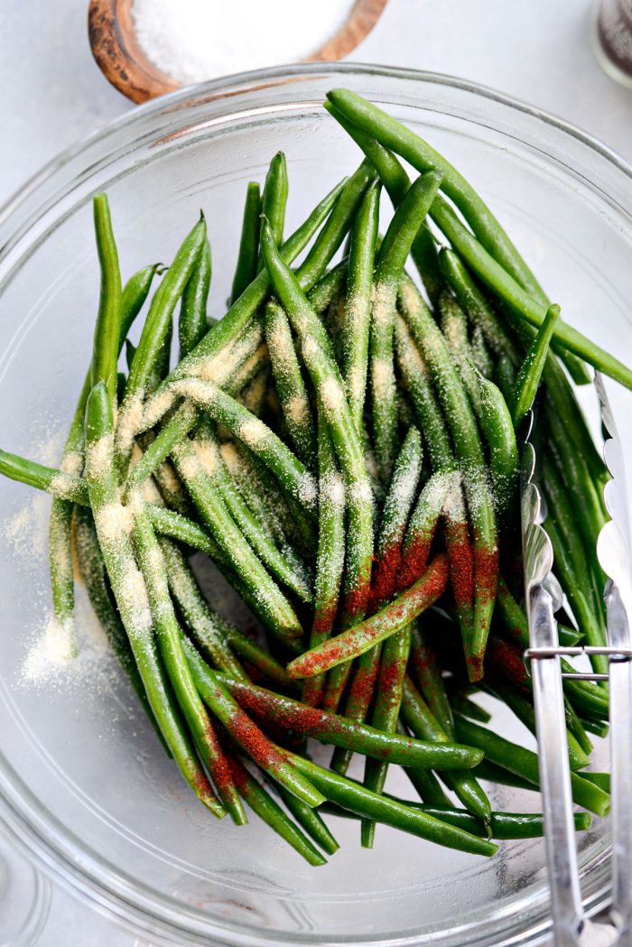 green beans seasoned