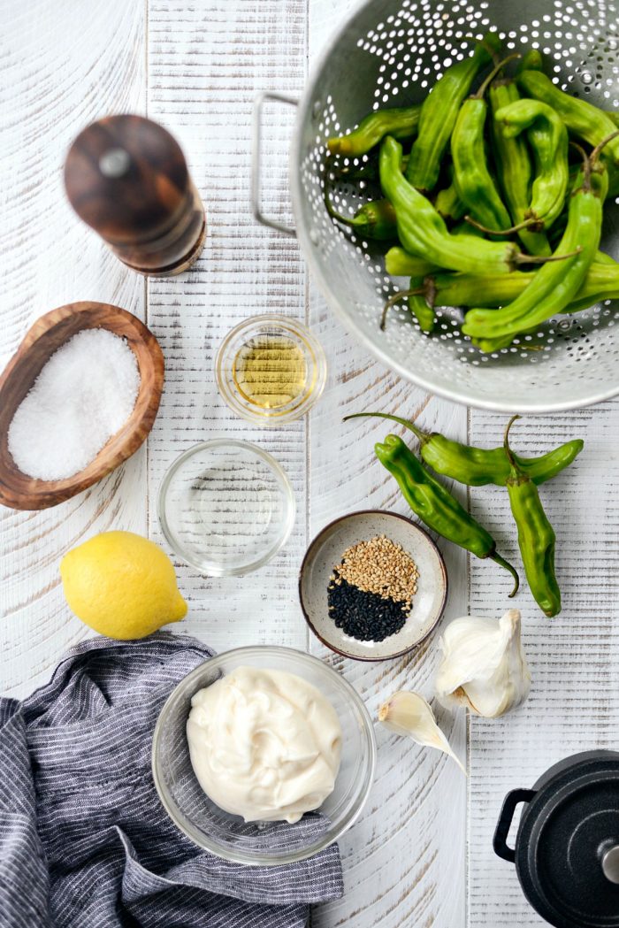 blistered sesame shishito ingredients