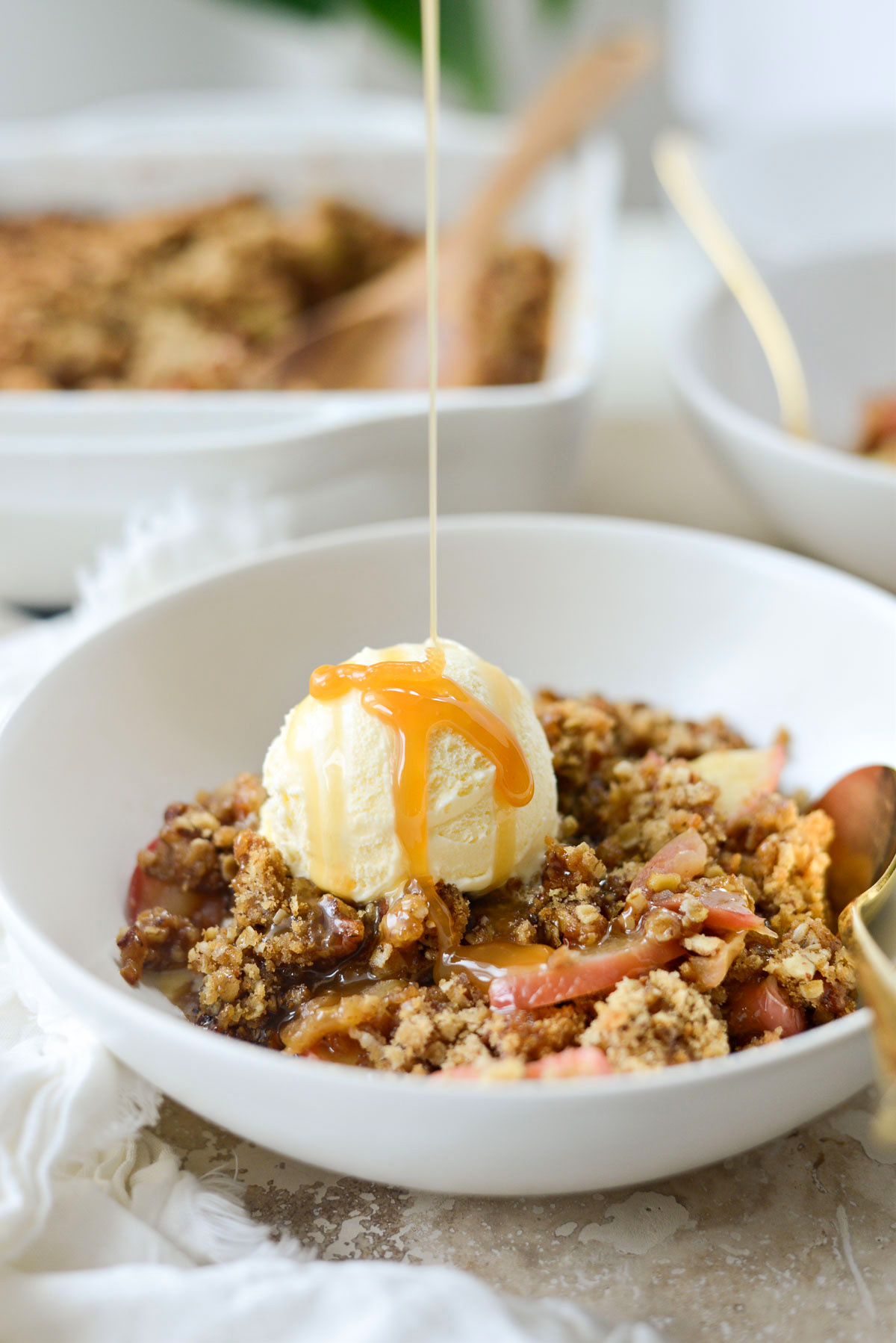 Apple Crisp with Fresh Apples - Dessert for Two